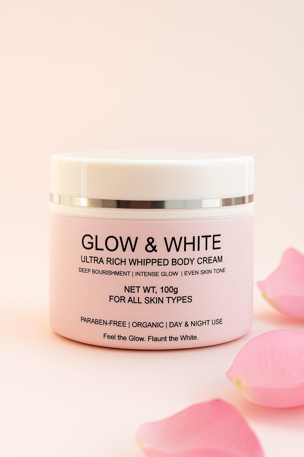 Glow & White Body Cream – 100gm Each (Pack of 2) | Brightening & Moisturizing