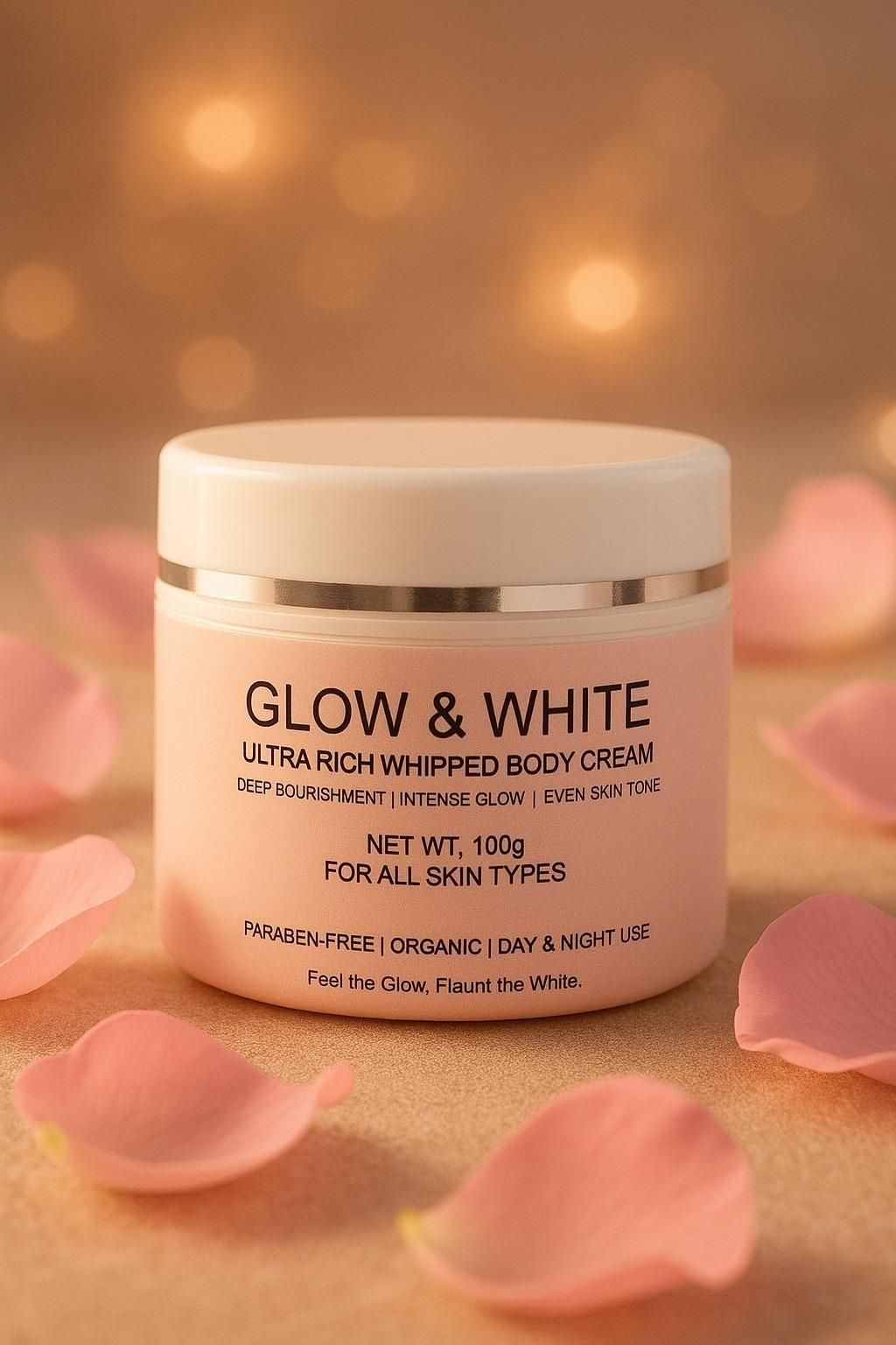 Glow & White Body Cream – 100gm Each (Pack of 2) | Brightening & Moisturizing