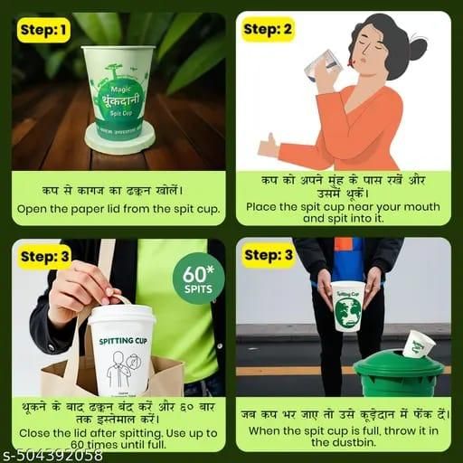 Magic Disposable Spit Cup (Pack of 10) – Solidifies Liquid for Home, Office, Car & Patients