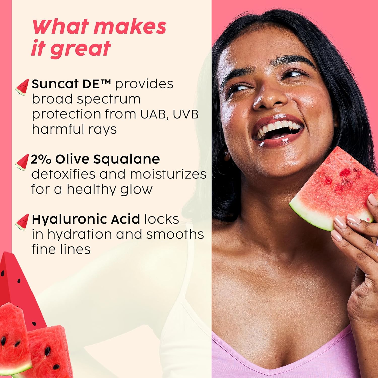 PLIX – The Plant Fix Watermelon Protect & Hydrate 2-in-1 Moisturizer + Sunscreen | SPF 50 PA++++ | UVA & UVB Protection | 50 gm